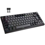 Corsair K65 Plus Clavier de Jeu mécanique sans Fil 75% RVB remplaçable à Chaud - Switches linéaires MLX Red pré-lubrifiés - Vaporisation sonore Double Couche - Keycaps PBT - QWERTZ DE - Noir