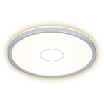 Plafonnier led Briloner leuchten free, 18 w, 2400 lm, IP20, couleur argent, plastique, ø 29,3 cm