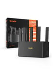 Tenda RX12L Pro Router WiFi 6 AX3000 Dual Band Gigabit, 2402Mbps/5GHz+574Mbps/2.4GHz, 4 Portes Gigabit, 160MHz de Bande passante, WiFi+, Parental Control, WPA3.