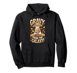 Gravy from the Galaxy Funny Thanksgiving Alien UFO UAP Pullover Hoodie