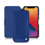 Housse cuir Apple iPhone 13 Pro Max - Rabat horizontal - Bleu - Cuir lisse - Neuf