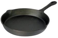 Buckingham Pre-Seasoned Cast Iron Frying Pan, Skillet 25 cm for Healthy Cooking-Premium Quality, Black