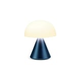Lexon MINA Mini Lampe Champignon sans fil rechargeable, lampe LED à poser ou de chevet, à variateur d'intensité, jusqu'à 12h d'autonomie - Bleu Sombre