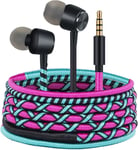 Ecouteurs Colore Filaire Stereo Hifi Ecouteurs Avec Microphone Et Contrôle Du Volume Ecouteur Intra-Auriculaires Avec Son Surround Jack 3,5 Mm Casque Filaire Sport