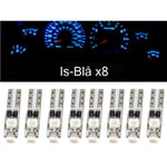 T5 Led 8-pack isblå 1210smd W2x4.6d W2.1.x4.9d W1.2W W2.3W .. Isblå