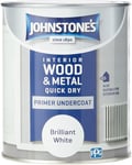 Johnstone's - Quick Dry Gloss Primer Undercoat - Brilliant White - Water Based -