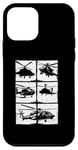 Coque pour iPhone 12 mini Hélicoptère militaire Vintage Retro