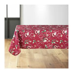 Nappe rectangle 150 x 300 cm polyester imprime pere noel Rouge