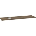 Dansani Inzo Benkeplate, venstre 160,2x45,3x2,5 cm, u/bl.hull, Brun Eik - 335916352