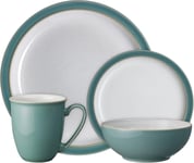 Denby - Elements Fern Green Dinner Set For 1 - 4 Piece Ceramic Tableware - Dish