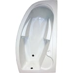 Baignoire d'angle ONDEE FANY 160x90cmD - ABS et Acryl renforcé 3mm - Blanc