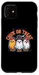 Coque pour iPhone 11 Chick or Treat, joli dicton amusant d'Halloween