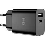 HMD Dual Port Wall Charger 30 W -verkkovirtalaturi, musta