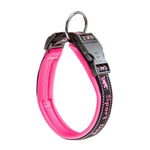 Ferplast Collier Chien Sport Dog, Collier pour Chien de Taille Grande, Rembourrage Doux, Coutures réfléchissantes, Étiquette pour Le nom de l'animal, Reglable, Taille: 2,5 cm (35-45 cm), Rose