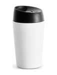 Loke Travel Mug With Locking Function Small Home Tableware Cups & Mugs Thermal Cups White Sagaform