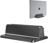 Support Ordinateur Portable Compatible avec Macbook/iPad/Microsoft, et Autre PC, Support Vertical Bureau Réglable Laptop Stand en Alliage d'Aluminium, Dock Stand pour Macbook Air/Pro, Noir