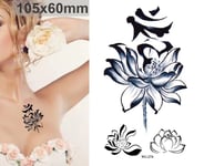 Tatouage Temporaire Autocollant Flash Fleur Lotus Fête Cadeau Plage Neuf