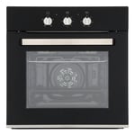 Culina UBEFMM604BK Single black Built In Electric Oven 13amp plug in fan oven and grill plug and lead supplied