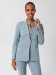 Hobbs Cassia Tailored Wool Blend Blazer, Dusky Blue