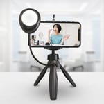 Vlogging tripod with light