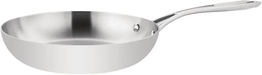 Vogue Tri Wall Induction Frying Pan 24 cm/1.95 Litre, Stainless Steel & Alumini