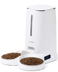 FUKUMARU Distributeur Croquettes Chat Automatique, 4L Distributeur Croquettes pour Chiens et Chats avec 2 Bols en Acier Inoxydable