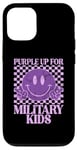 Coque pour iPhone 12/12 Pro Purple Up pour enfants militaires Army Purple Military Child