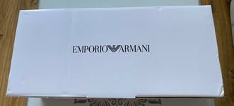 Emporio Armani EA Logo Navy Sliders Sandals Slides Slippers Size UK 7.5 BNWT/BOX