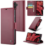 Samsung Galaxy A25 5G      Pu Wallet Case    [Maroon]