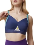 Triumph Womens Triaction Gravity Lite Racerback Sports Bra - Blue Polyamide - Size 34DD