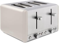 Tower Cavaletto 4 Slice Toaster T20051MSH - Latte Grey | Free UK P&P