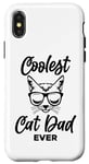 Coque pour iPhone X/XS Le papa le plus cool des chats