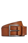 BOSS Mens Jeeko Sz40 Leather belt with logo buckle