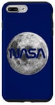 iPhone 7 Plus/8 Plus Retro NASA Worm Logo Full Moon Space Graphic Apollo Artemis Case