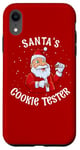 Coque pour iPhone XR Grignoter des biscuits de Noël - Santas Cookie Tester