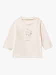 Benetton Baby Cat Long Sleeve T-Shirt, Light Powder