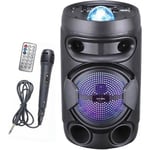 INOVALLEY Inovalley Ka02 Bowl - 400w Bluetooth -ljushögtalare Karaoke -funktion Flerfärgad Led -kalejdoskopkula Usb -port, Micro -sd