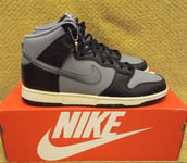 Nike Dunk Hi Retro Premium Trainers Men's Size 12uk Smoke Grey / Black Rare New