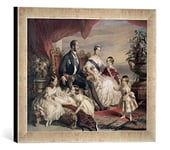 'Encadré Image de Franz Xavier après hiver Support "Queen Victoria (1819–1901) and Prince Albert (1819–61) with Five of the Their Children Impression d'art dans le cadre de haute qualité Photos fait main, 40 x 30 cm, argent, 1846, Raya