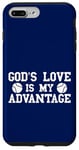 Coque pour iPhone 7 Plus/8 Plus God's Love is My Advantage Christian Tennis Jesus Christ