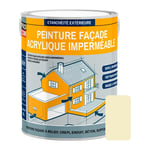 Peinture façade Procom crépi, façade à relief, imperméabilisation et protection des façades - Durable jusqu'à 10 ans Sable (ral 9001) 2.5 litres