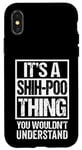 Coque pour iPhone X/XS Funny Shih-Poo Parent Quote Mixed Dog Breed Shihpoo Lover