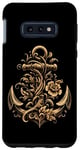 Coque pour Galaxy S10e Symbole de la mer ancre cool dans un style Art nouveau style Noël