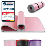 DH FitLife Tapis d'entraînement, fitness, yoga, gymnastique - 183 x 61 x 1 cm - Extra résistant à la déchirure - Antidérapant et épais (rose)