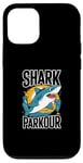 Coque pour iPhone 12/12 Pro Graphique d'aventure énergétique Shark Parkour