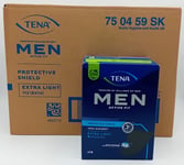 TENA Men Active Fit Extra Light Pads - Case of 8 Packs (112 Pads Total) - Discre