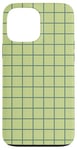 Coque pour iPhone 13 Pro Max Vert à carreaux, pastel danois, design pour le printemps, minimaliste