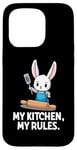 Coque pour iPhone 15 Pro Rabbit Chef My Kitchen My Rules Cooking Lovers