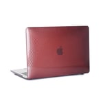 Computer Case Air13 Apple Computer Case M2-Double face Honeycomb Pattern-Wine Red- (Hollow Out) 2023air15 (A2941) Convient pour Apple Notebook Housse de protection macbook pro