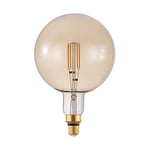 Eglo Lampe LED E27 dimmable très grande taille, ampoule globe Big Size, filament vintage spirale, 4,5 watts (correspond à 40 watts), 470 lumens, blanc chaud, ambré, 2200 Kelvin, G200, Ø 20 cm